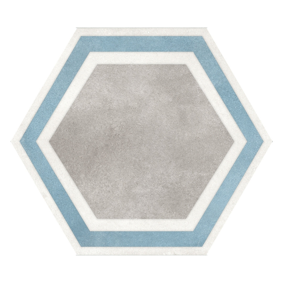 Osaka Grey Framed Hexagon Tile