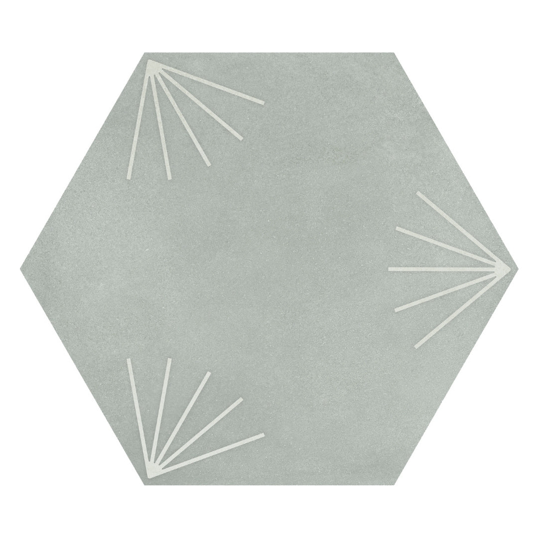Osaka Mint Art Hexagon Tile