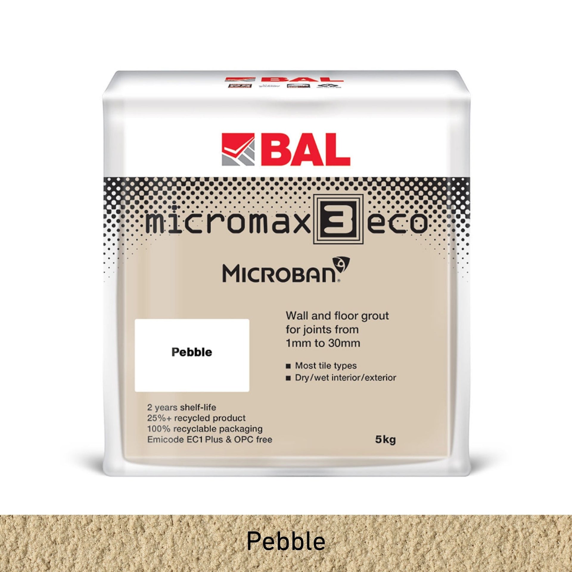 BAL Micromax3 Eco Pebble Grout 5kg