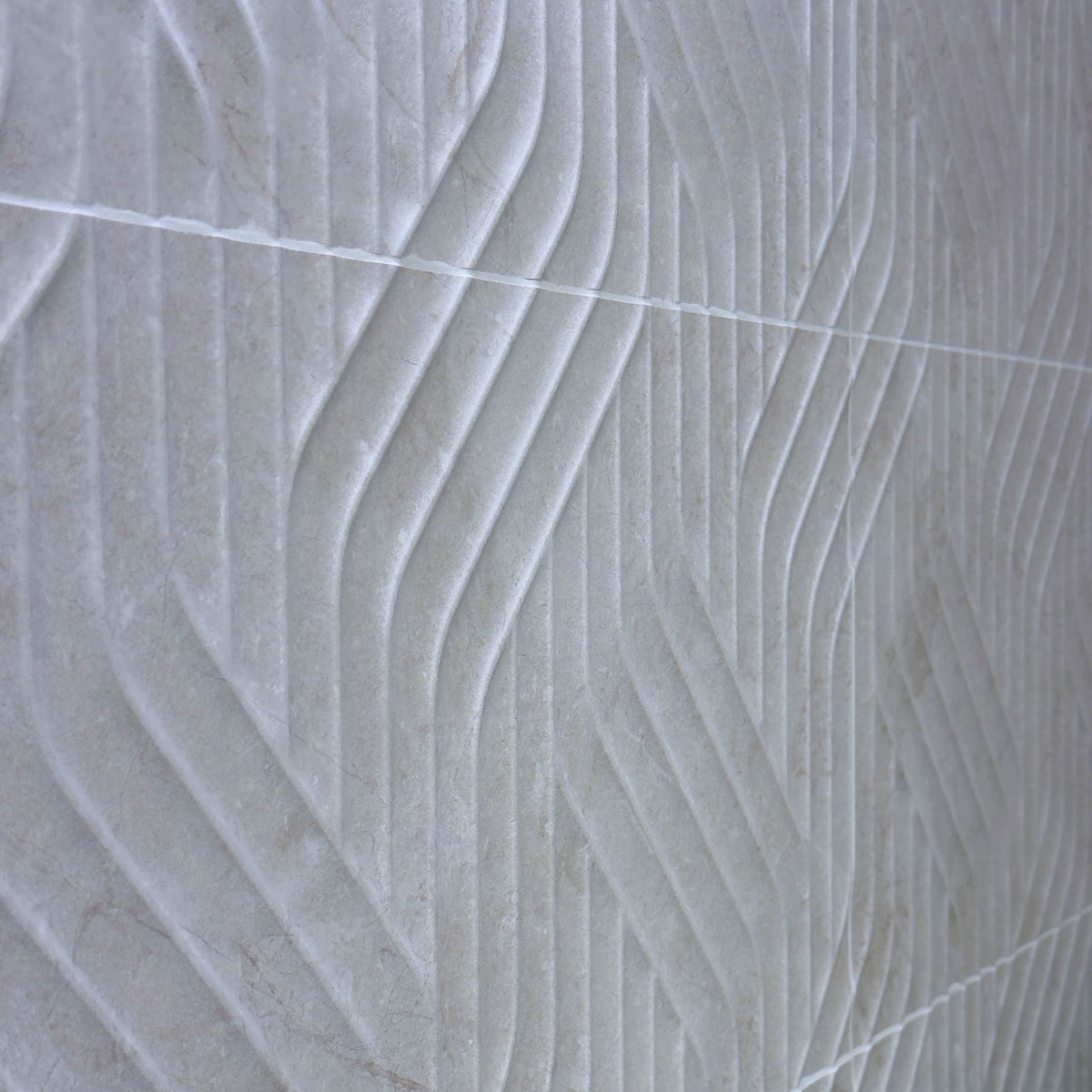 Pensford White Wave Decor Tile