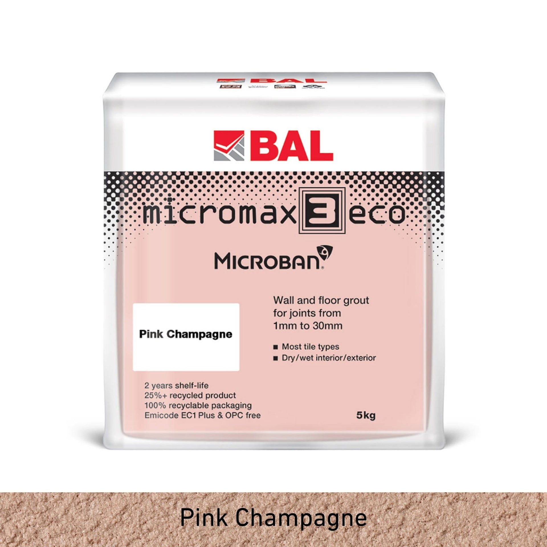 BAL Micromax3 Eco Pink Champagne Grout 5kg