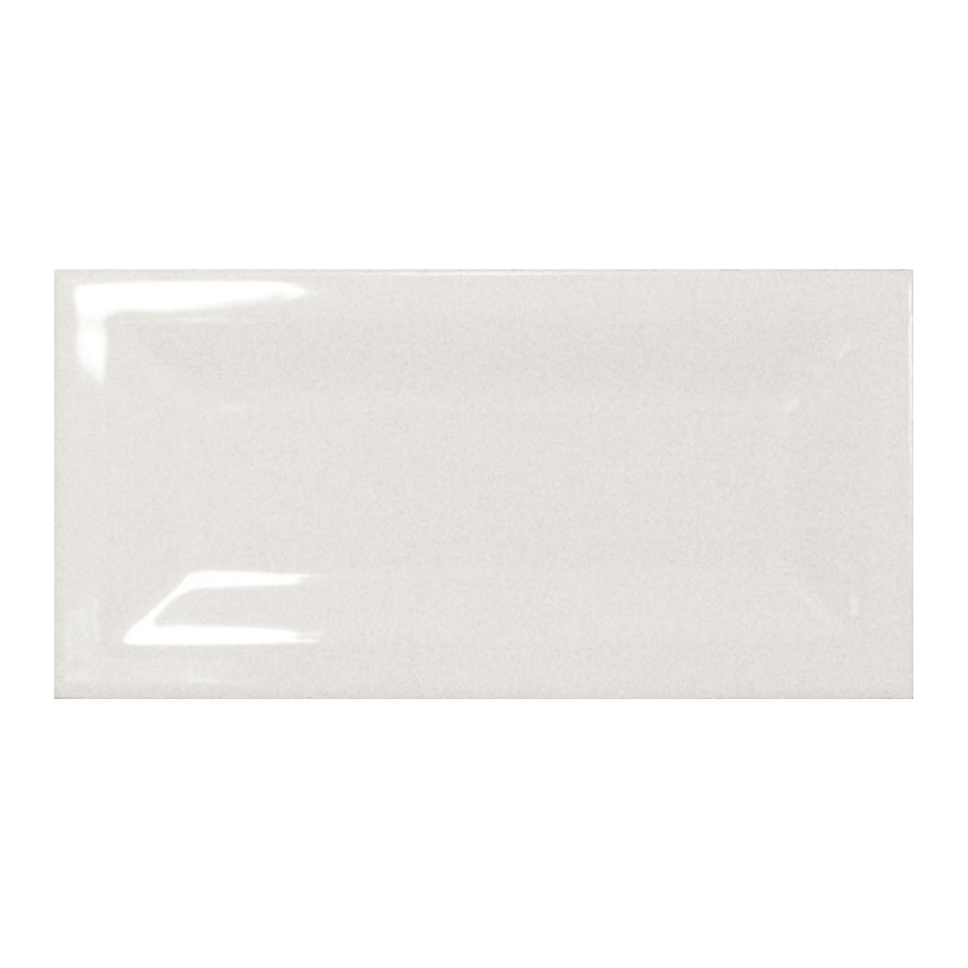 Reverse Metro White Plain Gloss Tile