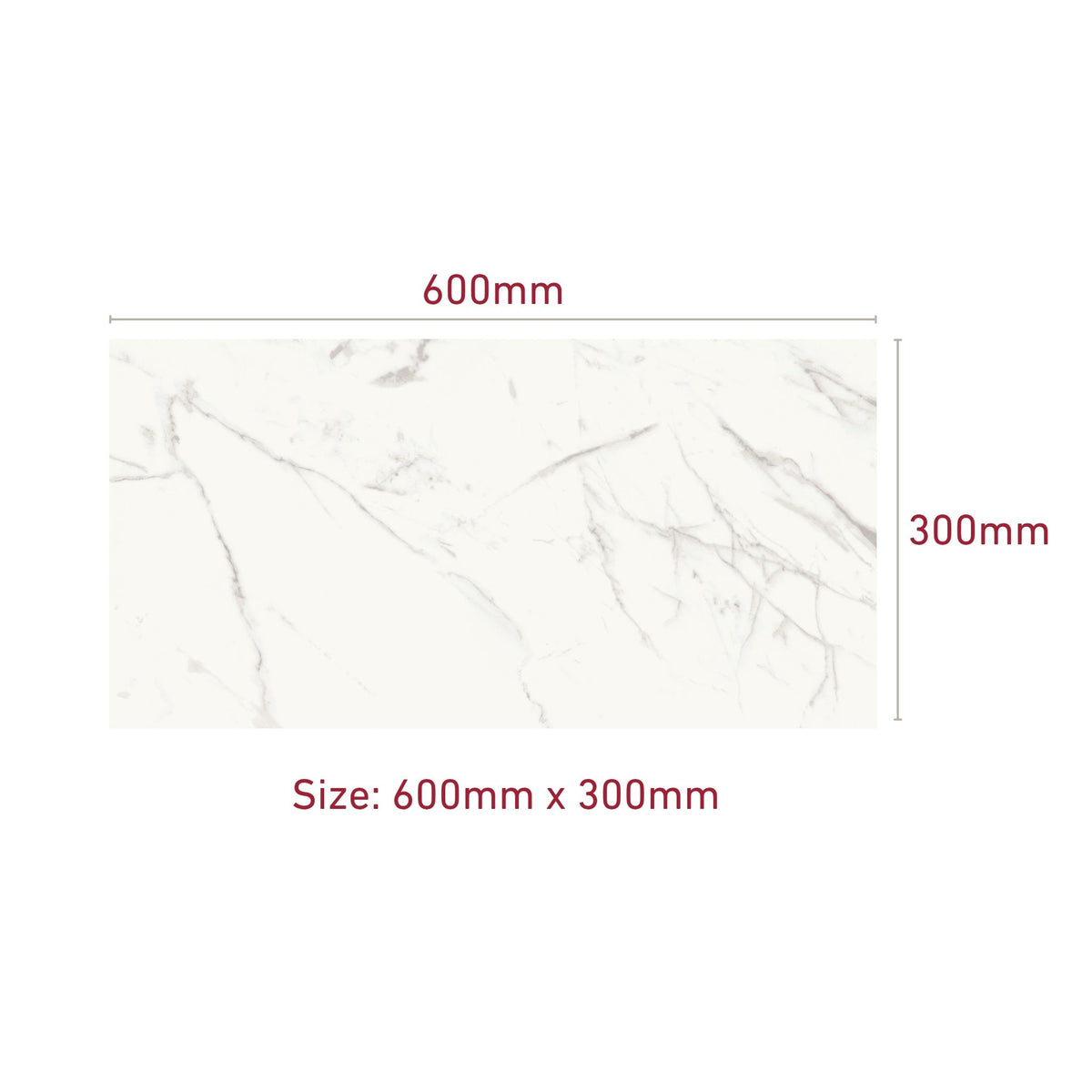 Saxony White Marble Gloss Tile