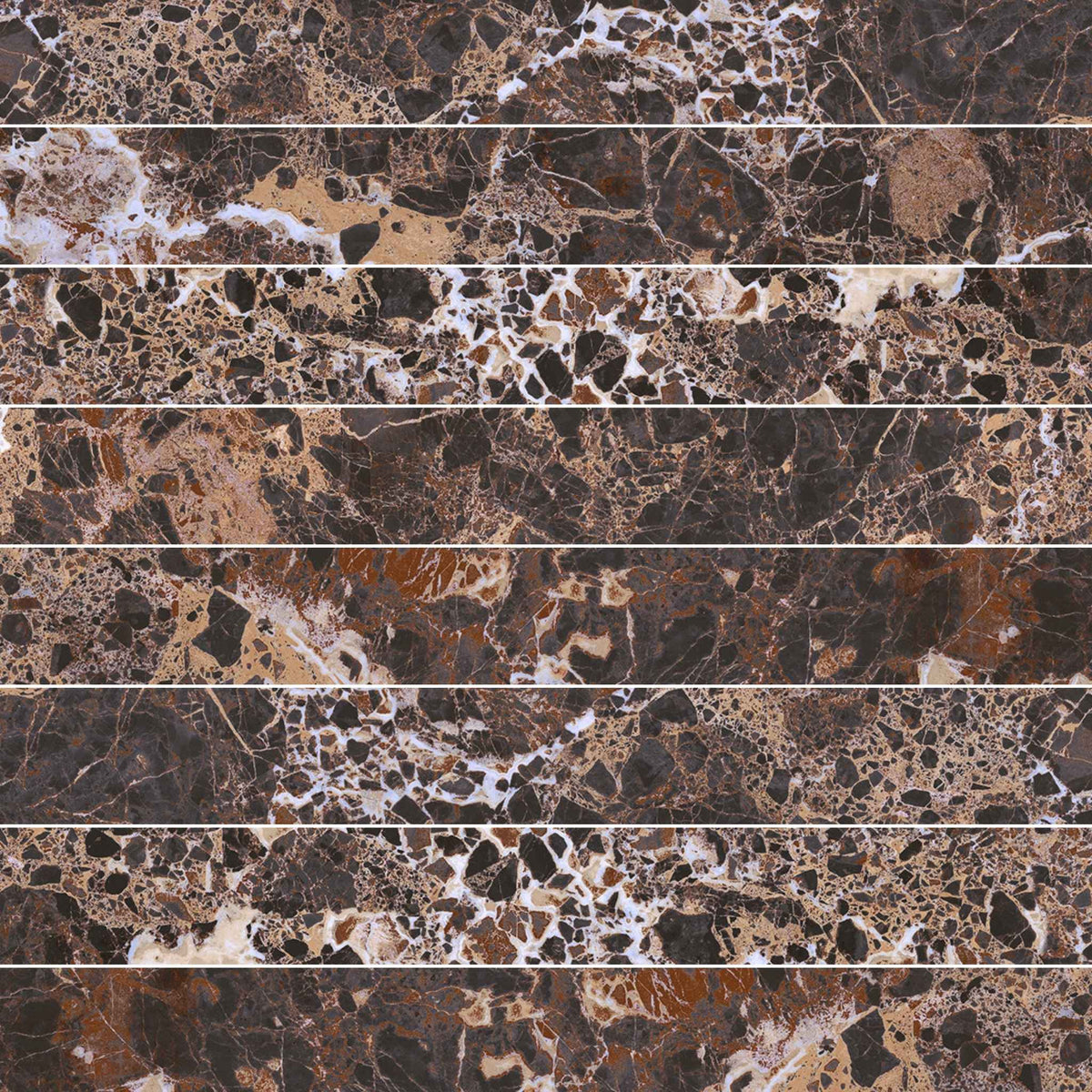 Sillara Marrone Brown 400 x 50mm Tile