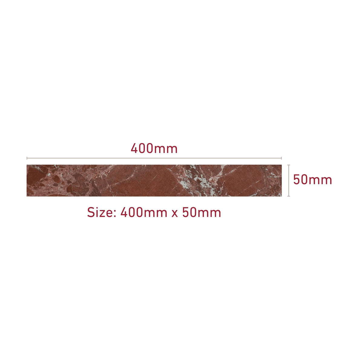 Sillara Rosso Red 400 x 50mm Tile