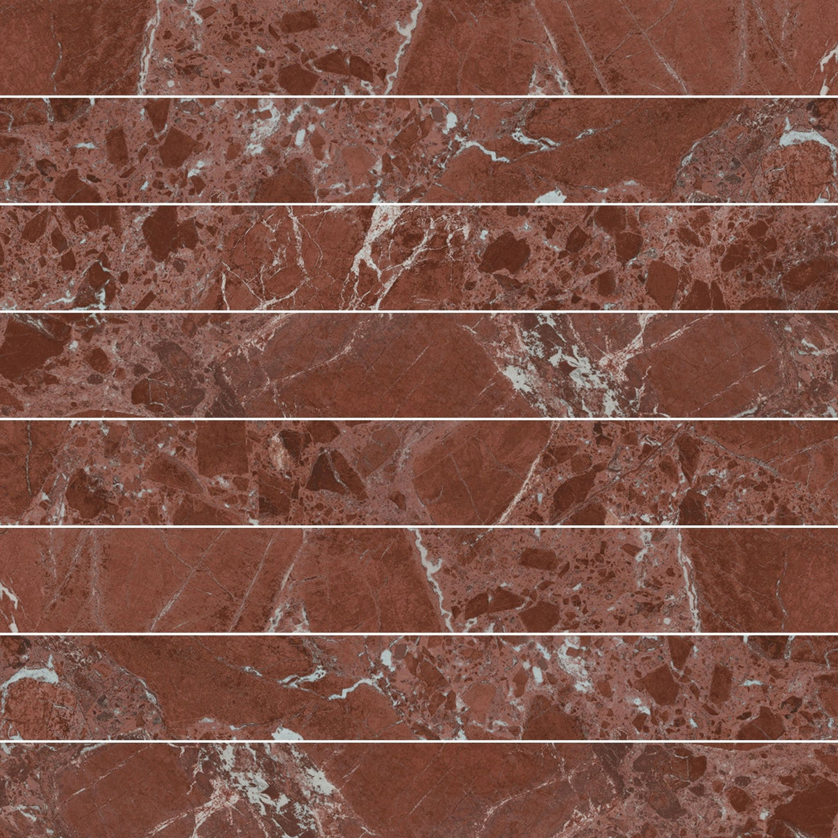 Sillara Rosso Red 400 x 50mm Tile