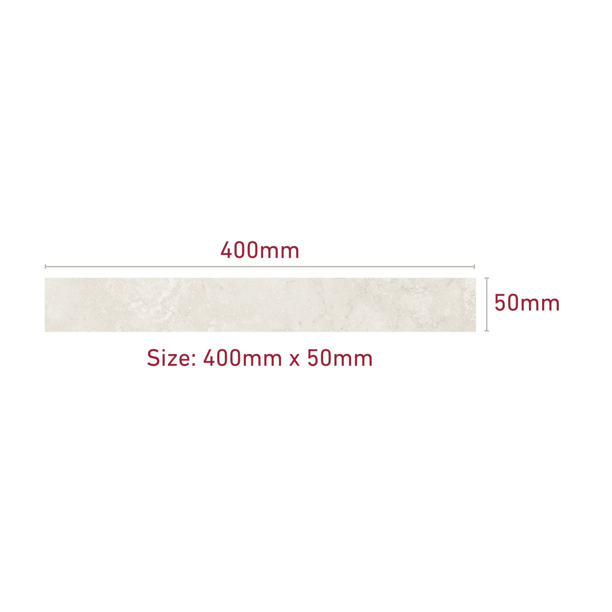 Sillara Bianco White 400 x 50mm Tile