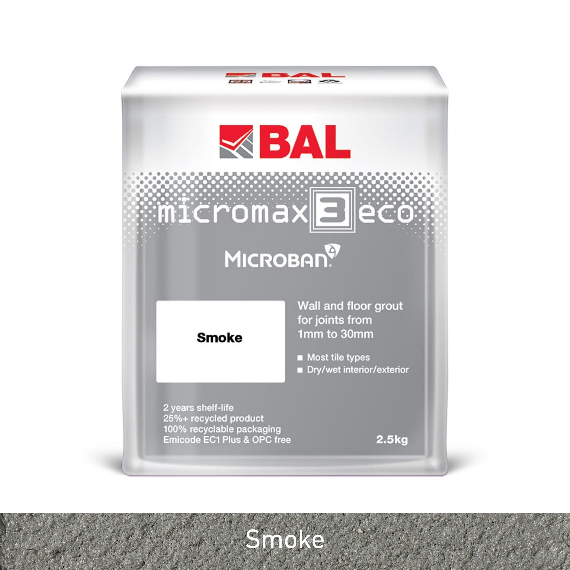 BAL Micromax3 Eco Smoke Grout 2.5kg