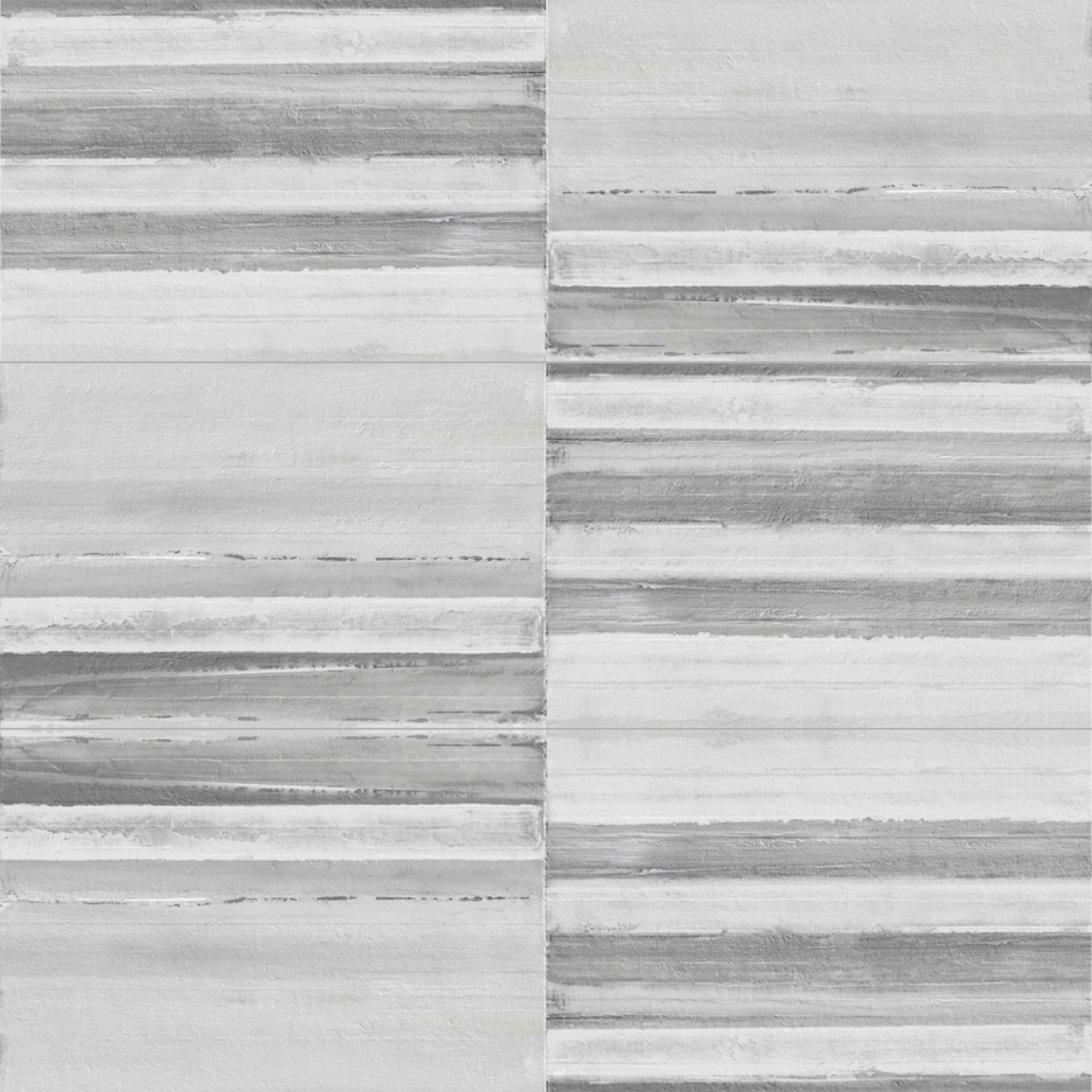 strand decor tile with horizontal stripes in grey and white