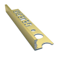 Genesis Aluminium Straight Edge Tile Trim Bright Brass
