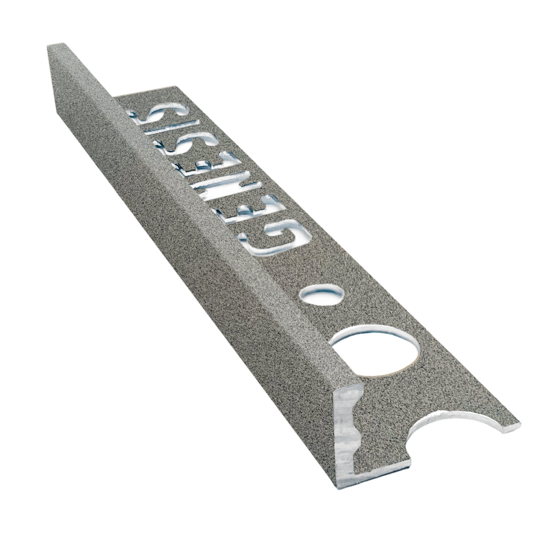 Genesis Aluminium Straight Edge Tile Trim Dark Granite