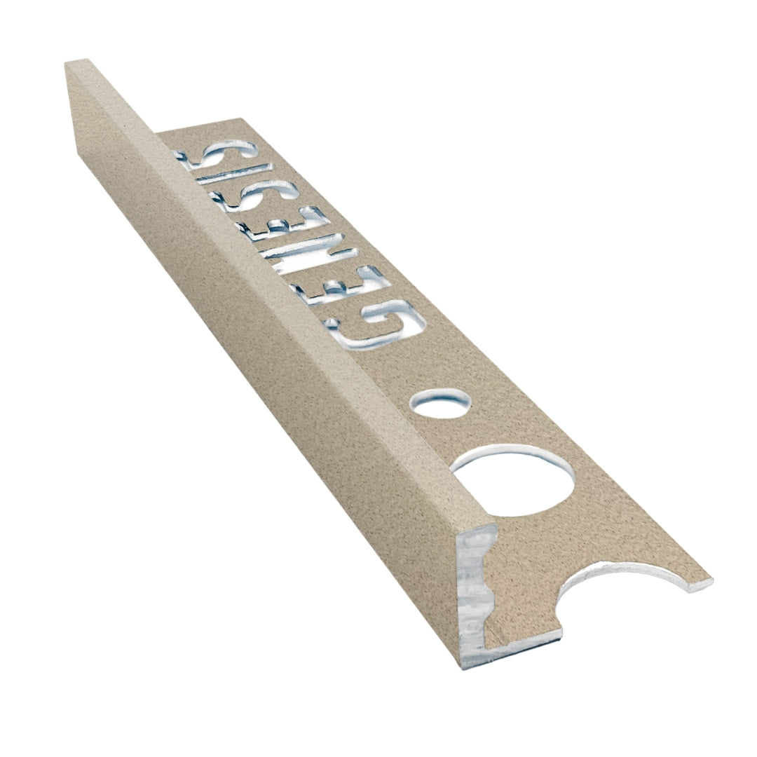 Genesis Aluminium Straight Edge Tile Trim Sandstone