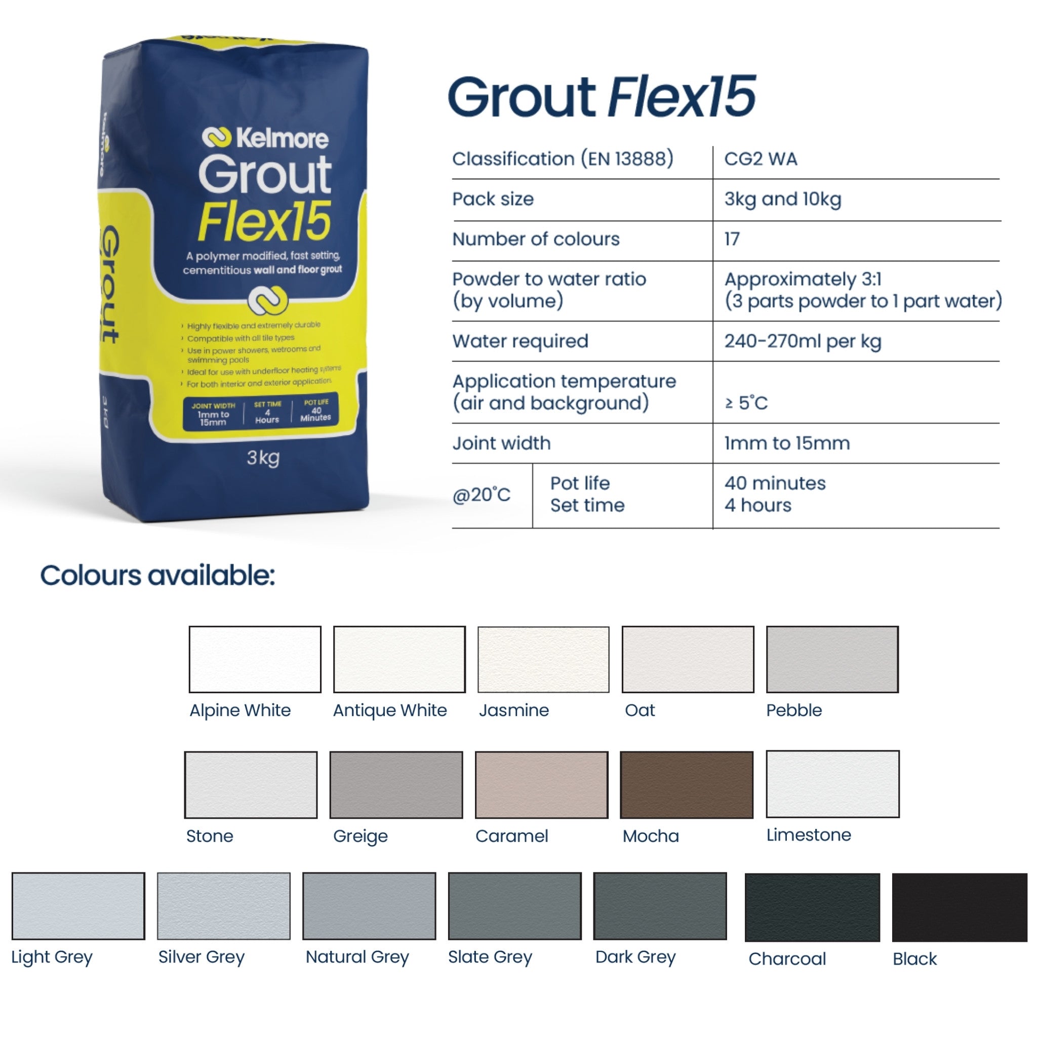 Kelmore Mocha Flex-15 Grout | Tileflair