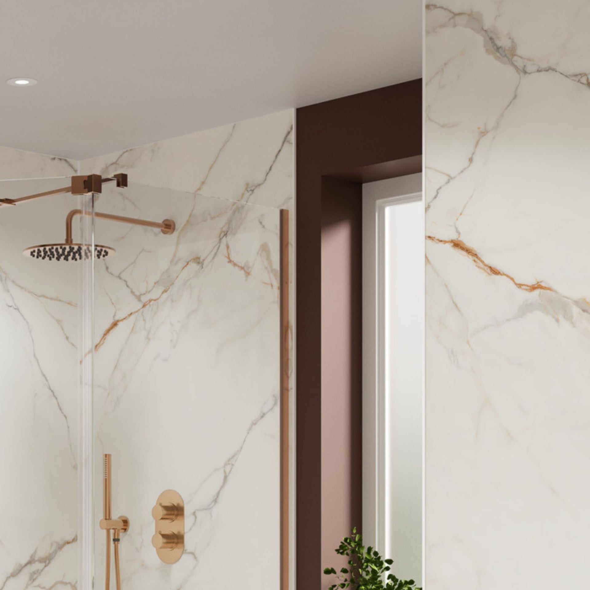 Shower Panel White Aluminium Inner Corner Trim
